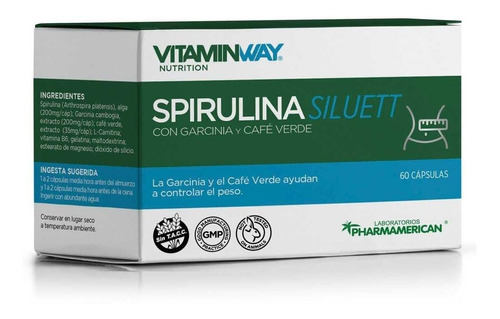 Suplemento Dietario Spirulina Siluett X60 Capsulas