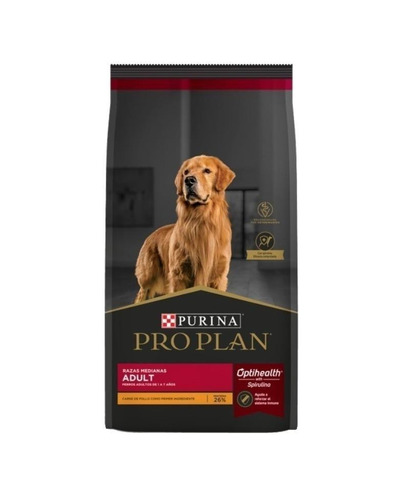 Alimento Pro Plan OptiHealth Pro Plan para perro adulto de raza mediana sabor pollo y arroz en bolsa de 15kg