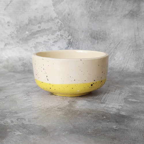 Cuencos de cerámica para salsa JIALI diseño de piña color amarillo 