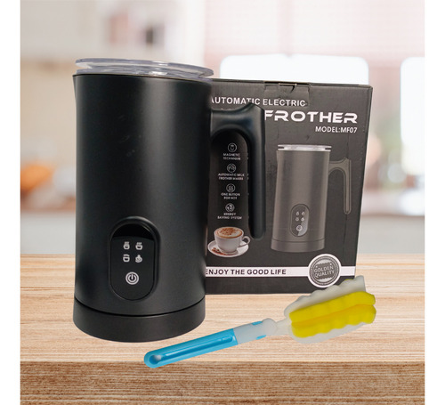 Espumador De Leche Eléctrico ShopMall 4 En 1 600 Ml Automático Café Color Negro