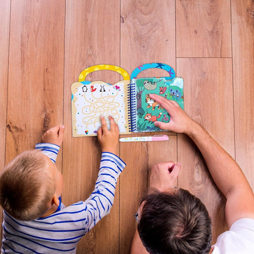 Libro Para Pintar Al Agua Niños Pequeños Montessori Animales