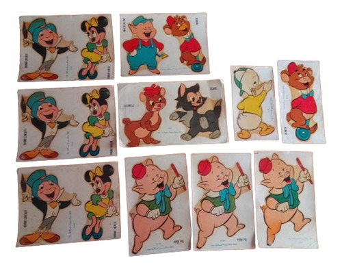 Lote 10 Calcomanias Antiguas De Walt Disney Año 1960