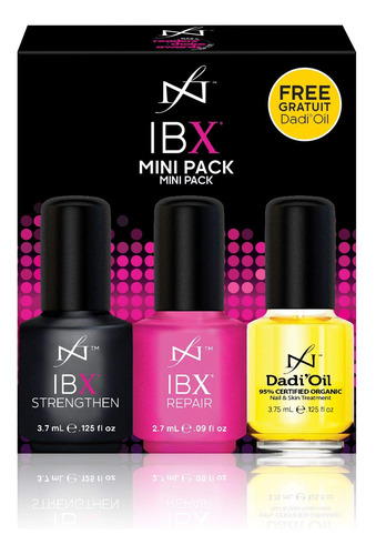 Nail Polish ¡nuevo! Ibx Mini Duo Pack Con Aceite Dadi Gratis