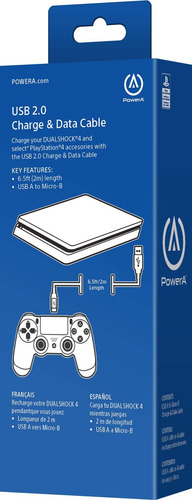 Cabo Usb, Powera, Compatível Com Ps4