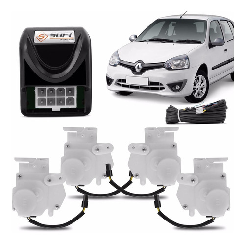 Kit Trava Eletrica Soft Clio Logan Sandero 4 Portas