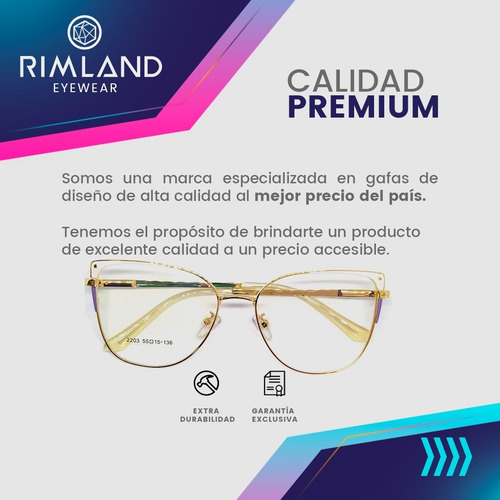 Imagen 3 de 5 de Armazón Marcos Anteojos Rimland (sku7116)
