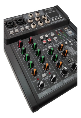 Consola Mixer Digital De Sonido Hugel 6 Canales Profesional