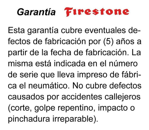 Imagen 4 de 5 de Neumático Firestone F-Series F-700 P 185/70R14 88 T