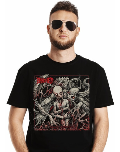 Polera Benighted Obscene Repressed Metal Impresión Directa