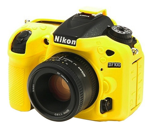 Funda Protectora Para Cámara Fotográfica Nikon D7100 / D7200 Color Amarillo