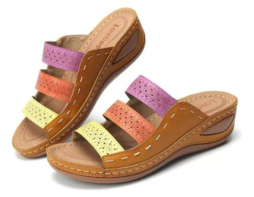 Sandalias De Cuña Cómodas De Verano Para Mujer