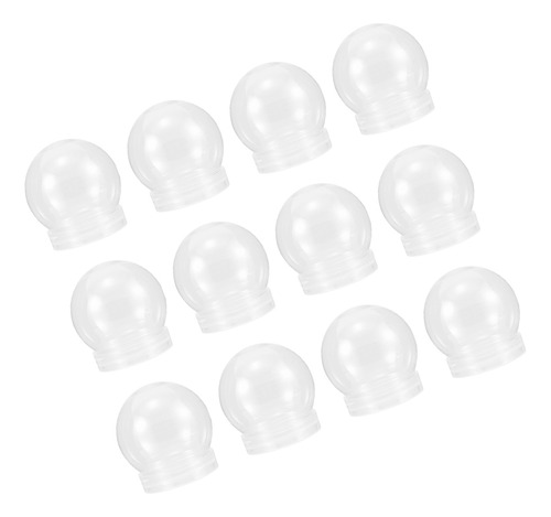 12 Bolas De Nieve De Plástico Transparente Hechas A Mano Con