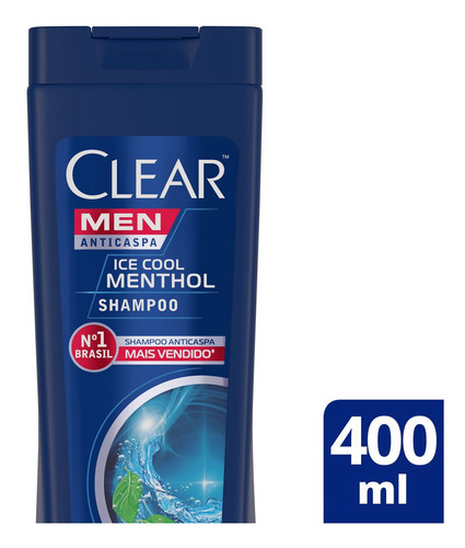 Imagem 2 de 6 de Shampoo Anticaspa Men Ice Cool Menthol 400ml Clear