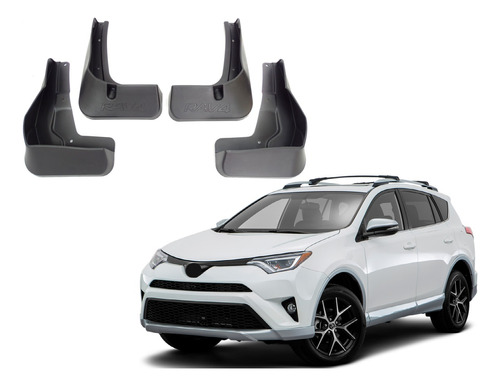 Guardafango Compatible Con Toyota Rav4 16-18 Set 4 Piezas