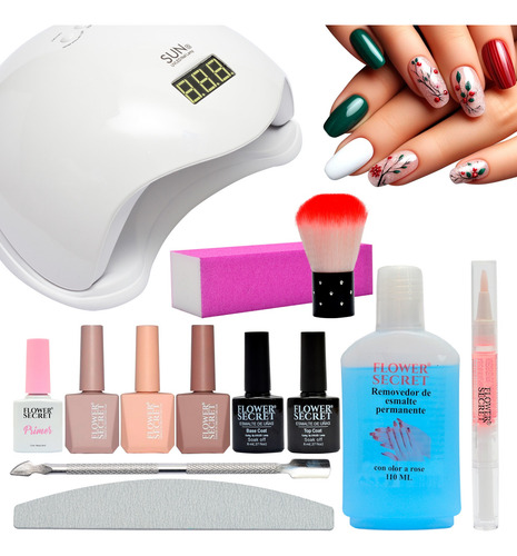 Set Esmaltado Permanente + Lampara 48 Watts Uv/led