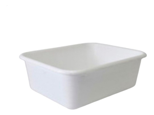 2 Palanganas - Tina Rectangular 11 Litros Blanco