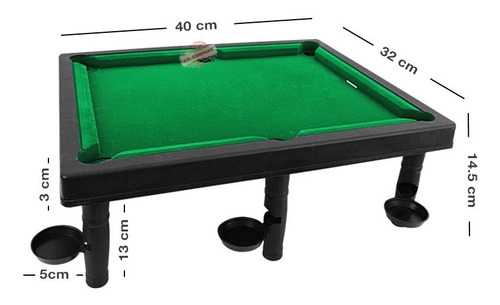 Imagen 2 de 8 de Mini Juego De Billar Mesa Para Niños Pocket Portatil Hb9905