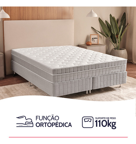 Cama Box com Colchão Queen Premium Molas Ensacadas com Espuma D33 Astronasa 158x198cm BF Colchões