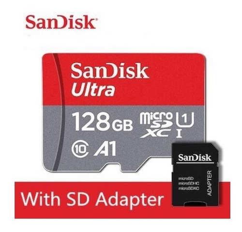Cartão De Memória Sandisk Sdsquar-128gb Ultra Com Adapt