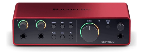 Interface De Áudio Focusrite Scarlett 2i2 4th Gen Vermelho