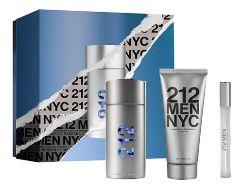 Set Fragancia 212 Men Edt 100 Ml + Edt 10 Ml + Shower Gel