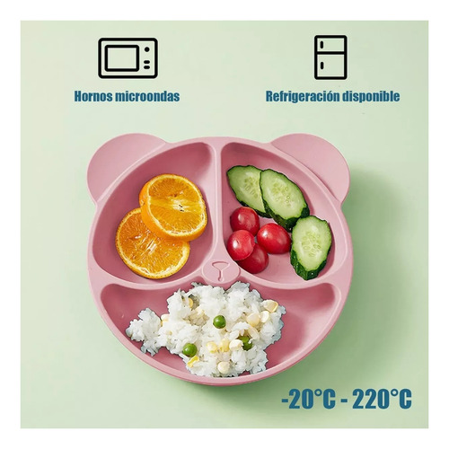 Set 10pcs Alimentación Silicona Dividida Con Ventosa Bebés