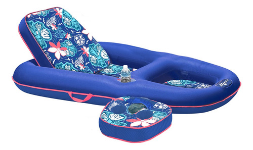 Aqua-leisure Ultimate Flotador Para Piscina 2 En 1 Campania 2-in-1 Recliner Navy