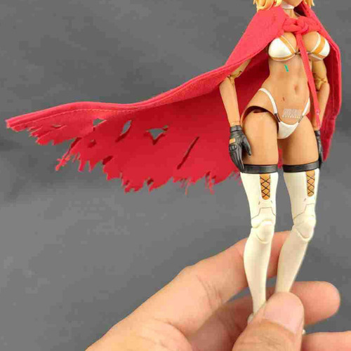 Capa De A Escala 1:12, Traje De Modelo De Capa, Ropa De Rojo