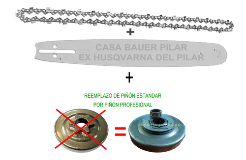 Combo Espada Barra + Cadena + Piñon Para Husqvarna 236e