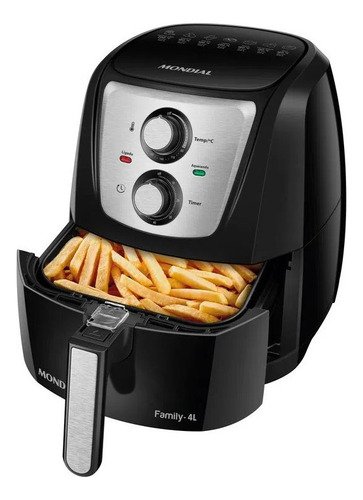 Fritadeira Elétrica Air Fryer Mondial 4l Afn-40-tbi Cor Preto/inox 127v