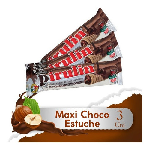 Pirulin Max Chocolate Estuche 3 Unidades De 30g