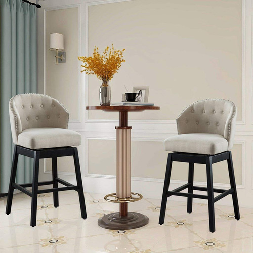 Home Beyond Juego De 2 Taburetes De Bar De Cocina Con Patas