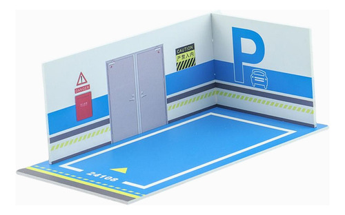 Modelo De Coche Diorama Paisaje De Estacionamiento 1/24 F
