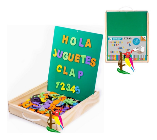 Pizarra Metalica Magnetica Clap Letras Y Numeros Iman Niños