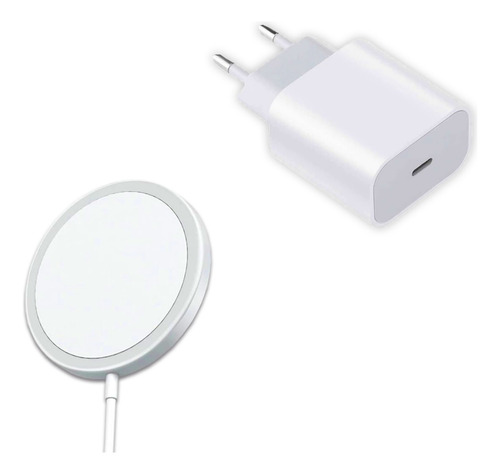 Cargador Inalámbrico Para iPhone 12 13 14 15 + Adaptador 20w