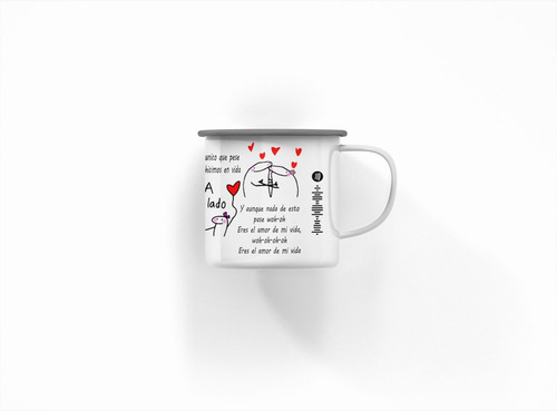 Taza Lechero Enlozado Flork Maluma Amor De Mi Vida - Admv