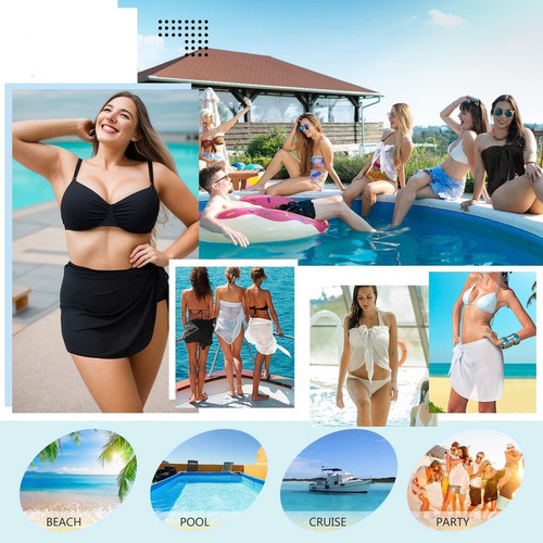 Ropa De Playa Mujer, Vestido Playa Mujer Ajustable Sarongs