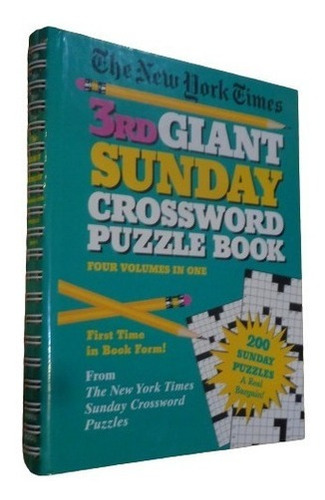 The New York Times 3rd Giant Sunday Crossword Puzzle Bo&-.