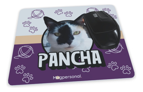 Pad Mouse Personalizado Mascota Gato Tela Antideslizante