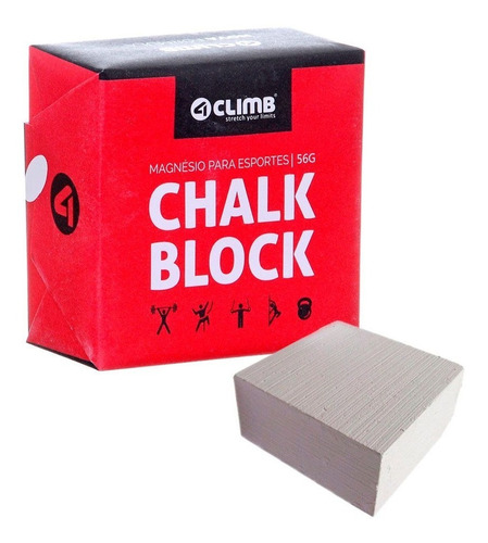 Carbonato De Magnésio Chalk Block 56g Crossfit Calistenia