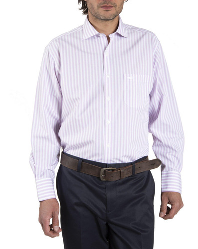 Camisa Algodón Hombre Wfpc Rosa Rayas Rockford