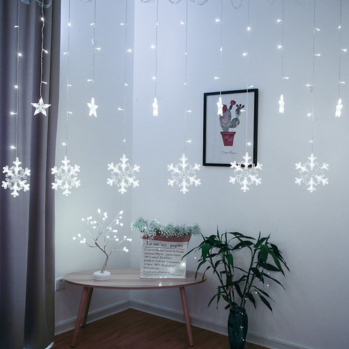 Cadena De Luces Led Con Forma De Copo De Nieve De 3 M Para V