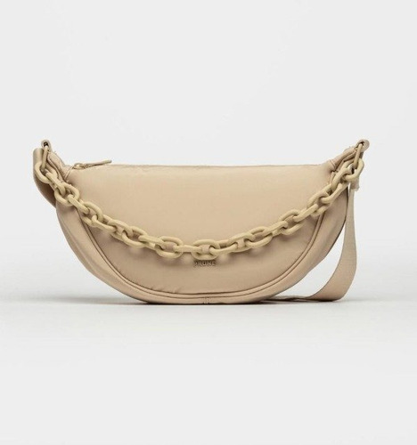 Cartera Bandolera New Match De Nylon - Prüne Natural Lisa Níquel Natural