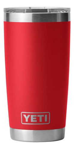 Vaso Térmico Rambler Magslider De Acero Inoxidable Yeti 20oz Rojo Lisa