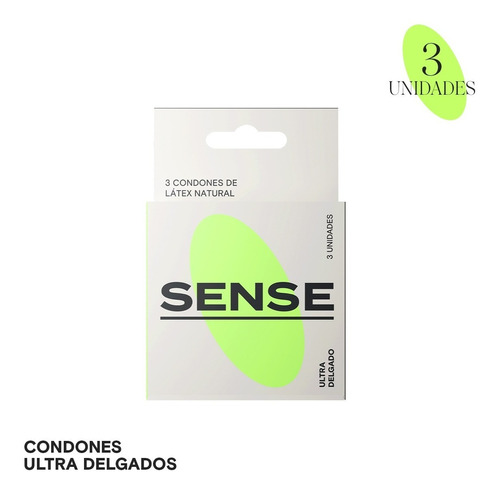 Condones Ultra Delgados Sense 3 Unidades X 3 Packs (9 Uds)