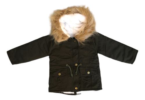 Campera Parka Bebé Forrada Corderito Suave