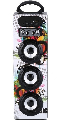 Parlante Triple Usb/sd/bluetooth/radio Fm/luces Y C/remoto