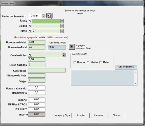 Software Para Control De Suministros Transporte.