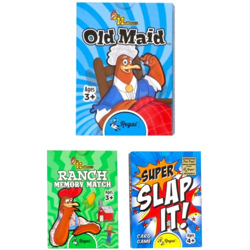 Regal Bingo - Slap It, Old Maid, Farm Match Combo Game Pack