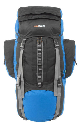 Mochila Intruder Nautika Cargueira 80 Litros Camping Ntk Cor Preto E Verde Desenho Do Tecido Liso